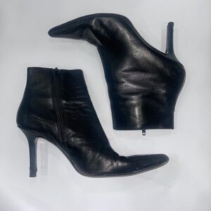 Vintage Leather Ankle Stiletto Boots